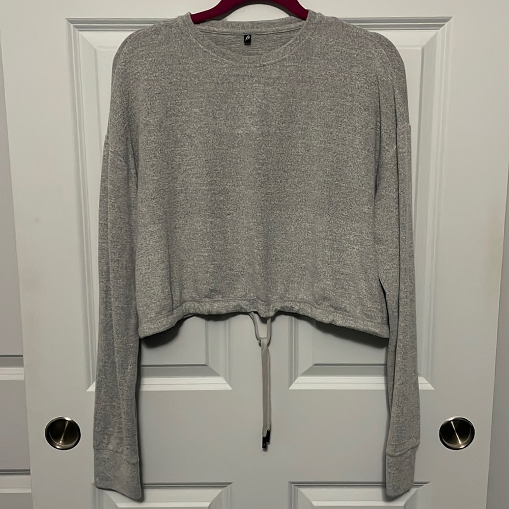P'tula Bridgette Lightweight Cropped Sweater in Limestone Size Large